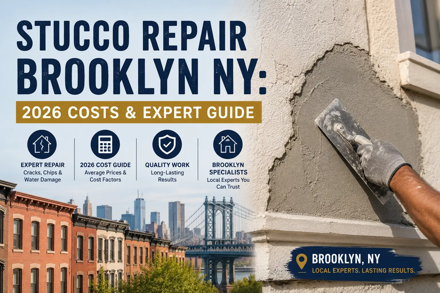 Stucco Repair Brooklyn NY (2026): Complete Guide to Costs, Common Problems & Expert Solutions