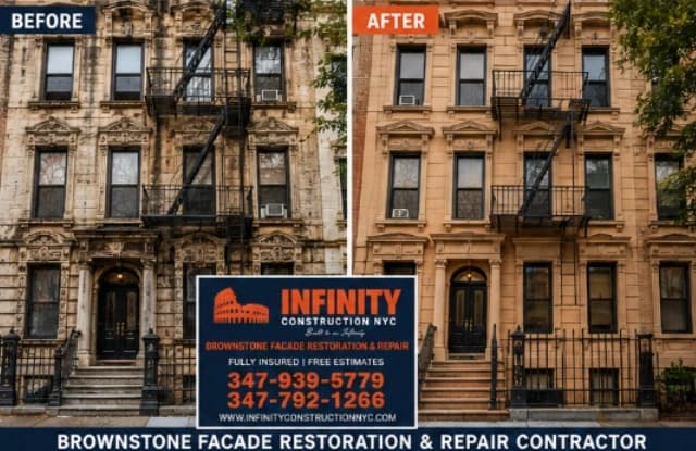 Brownstone Facade Restoration in Brooklyn NY