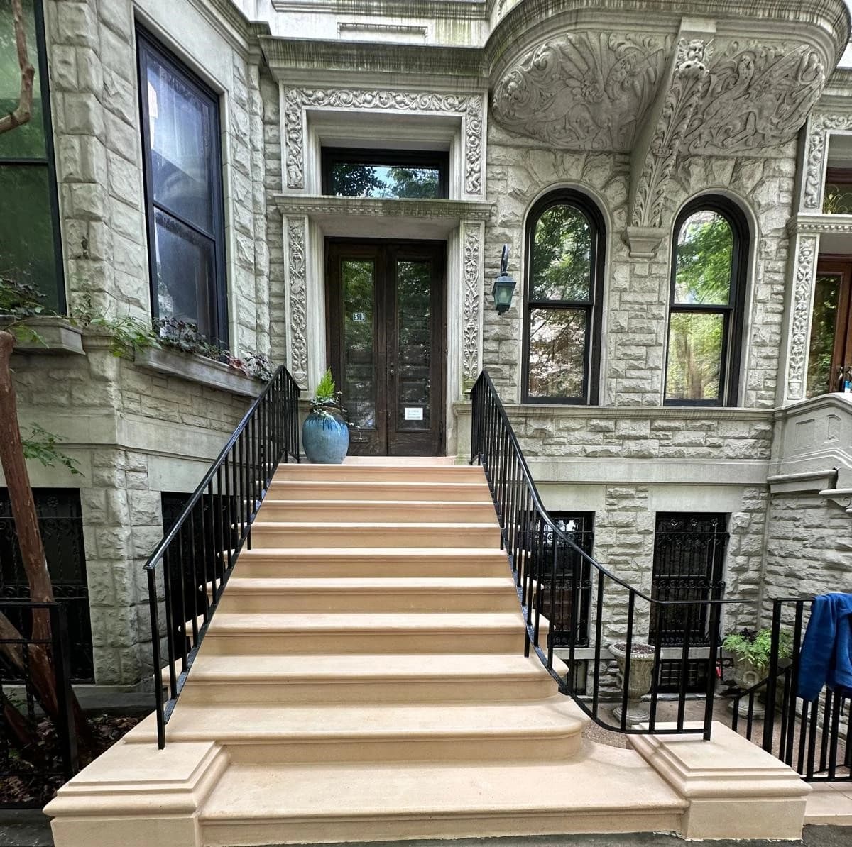 Brownstone Stoop Before Restoration
