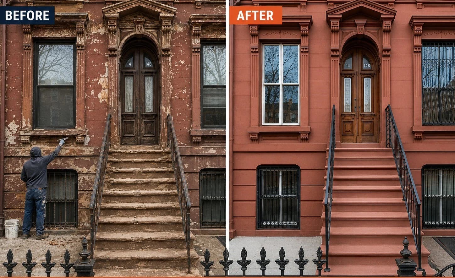 Brownstone Facade Restoration in Brooklyn NY